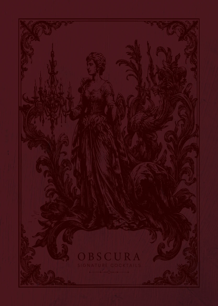Obscura cocktail and drinks menu